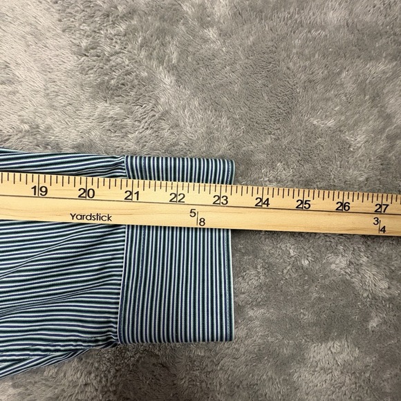 Ermenegildo Zegna Men's 2XL Blue/Green Striped LS Made in Italy SEE DESCRIPTION - Picture 16 of 16